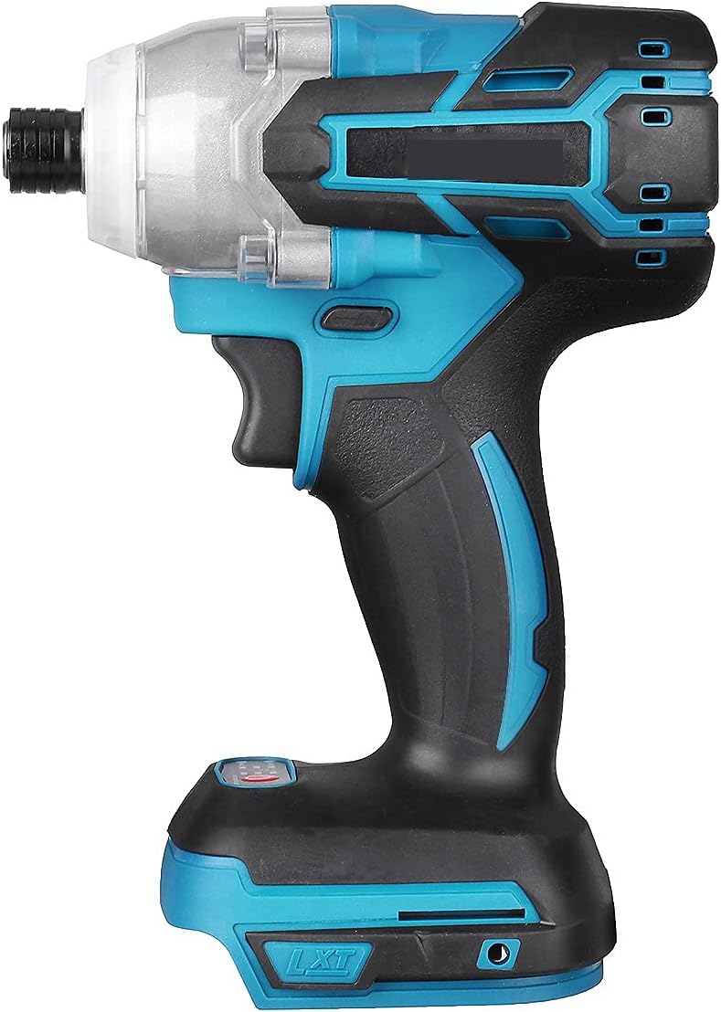 Chave de impacto elétrica com bateria de lítio e acessórios.